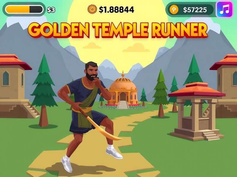 Golden Temple Runner gameplay screenshot